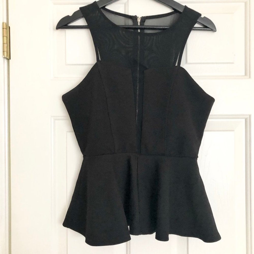 Black Peplum Top